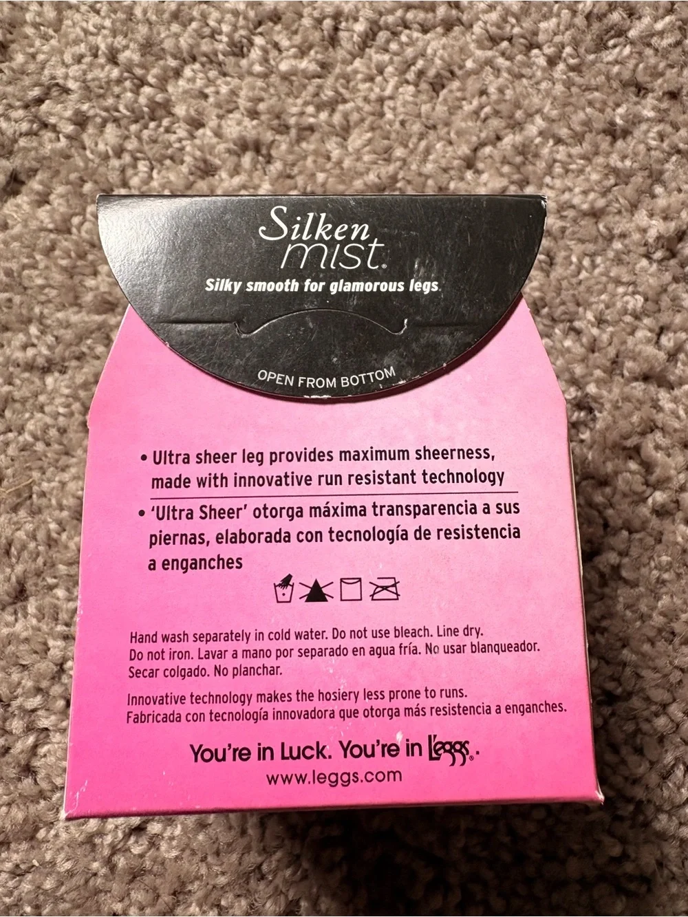L'eggs Silken Mist Ultra Sheer Leg Pantyhose Size B